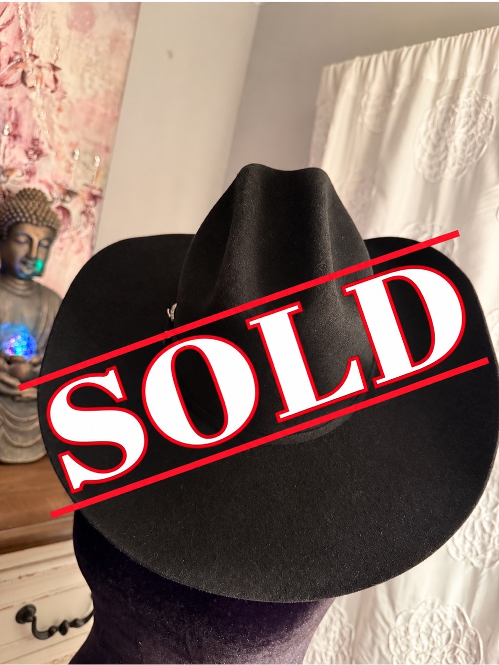 -SOLD-Cody James 3X Wool Felt Cowboy Hat Black Size 7 1/8